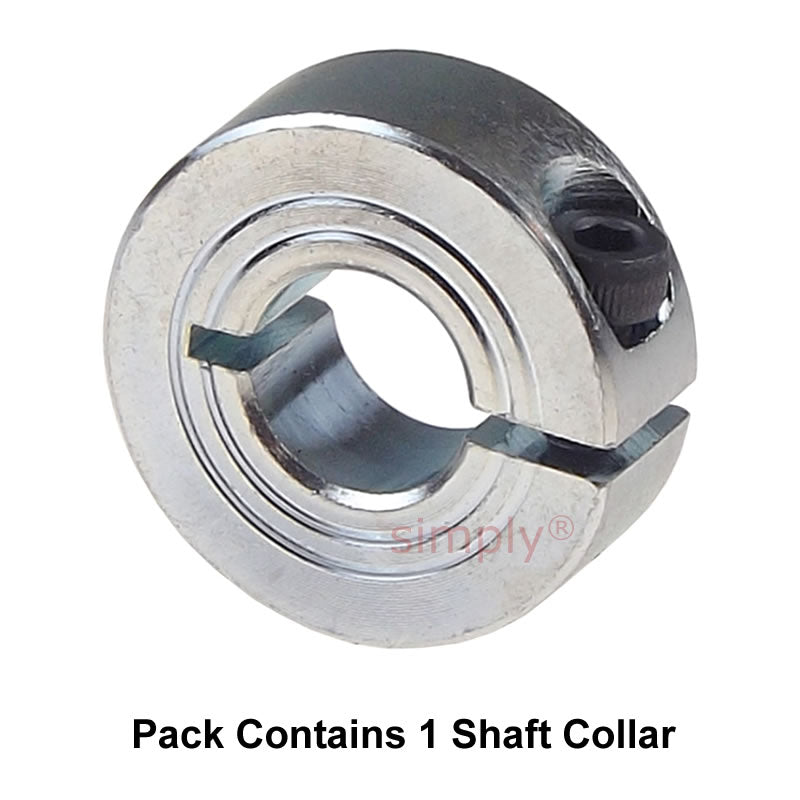 CASB04Z Zinc Plated En8 Steel Single Split Shaft Collar 4x16x9mm with Clamp Bolt