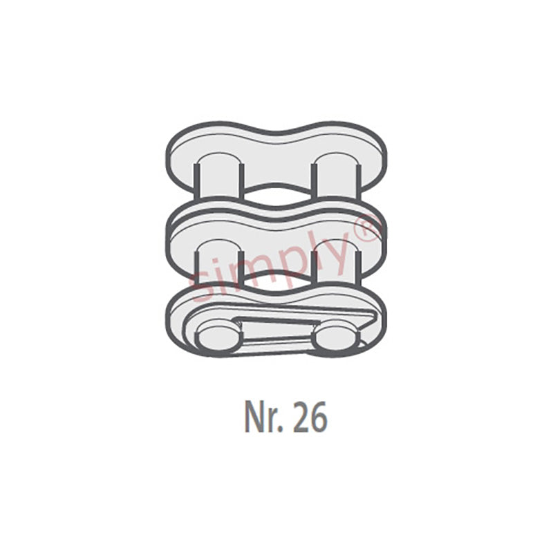 Renold SD 120-2-NO26 ANSI / AS Duplex Chain Connecting Link With Spring Clip 1-1/2 inch Pitch