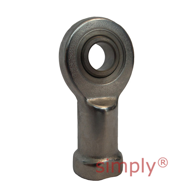 Fluro EIL70DNIRO Left Hand Stainless Steel / PTFE Lined Maintenance Free Female Plain Rod End M56x4 Thread