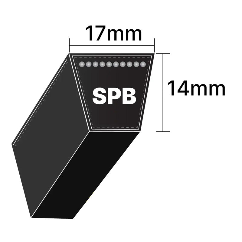 FSPB2150 SPB Section Anti Static Fire Resistant Wrapped V-Belt 17x14mm