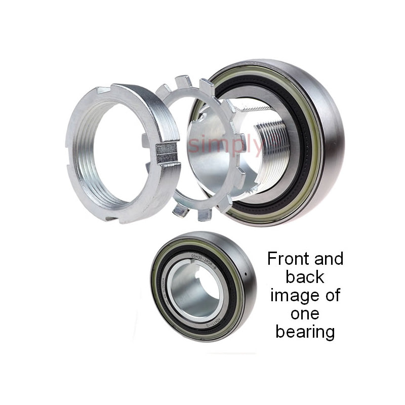 INA GSH30XL2RSRB Metric Spherical Outer Bearing Insert with RSR Seals and Adaptor Sleeve fits 30mm Shafts