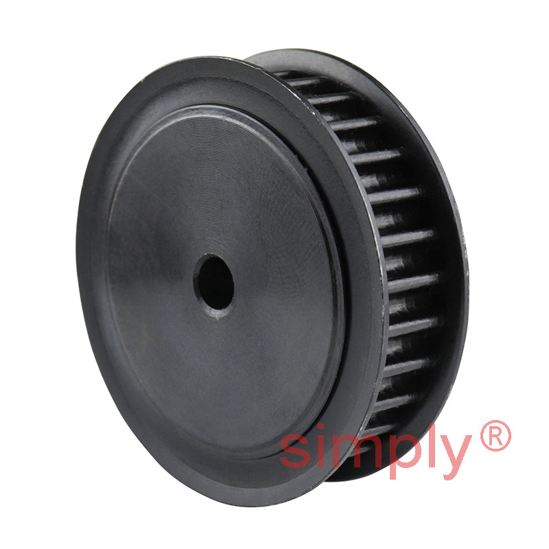 PowerDrive P30-5M-09F - 5mm Pitch 30 Tooth Flanged HTD Type Steel Pilot Bore Timing Pulley for 9mm Wide Belts