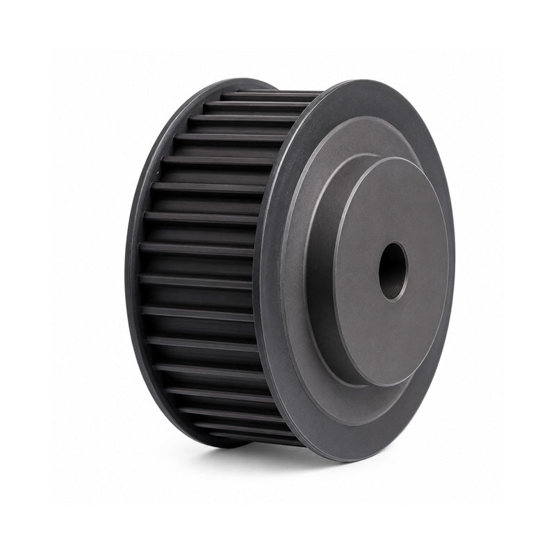 TL36-H-200F - 1/2 inch Pitch 36 Tooth Flanged Tapered Bore Steel Timing Pulley for 2 inch Wide Belts