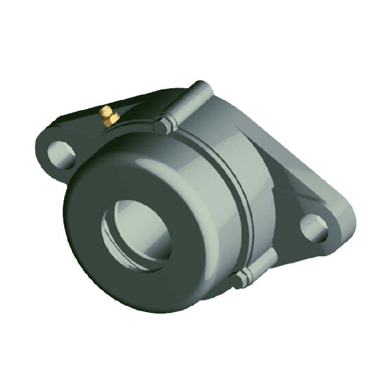 NTN C-UCFLX07-107D1 Imperial Two Bolt Oval Cast Iron Flange Housing with 1-7/16 inch Bore Insert with Cast Iron Cover - Open Version - Allow 2-3 Days