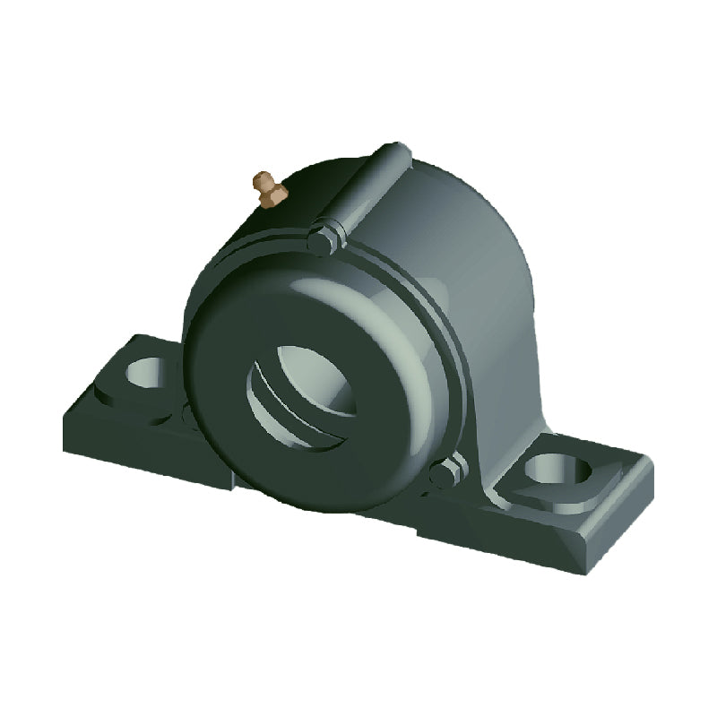 NTN C-UCP322D1 Metric Cast Iron Two Bolt Pillow / Plummer Block Housing with 110mm Bore Insert with Cast Iron Cover - Open Version - Allow 2-3 Days