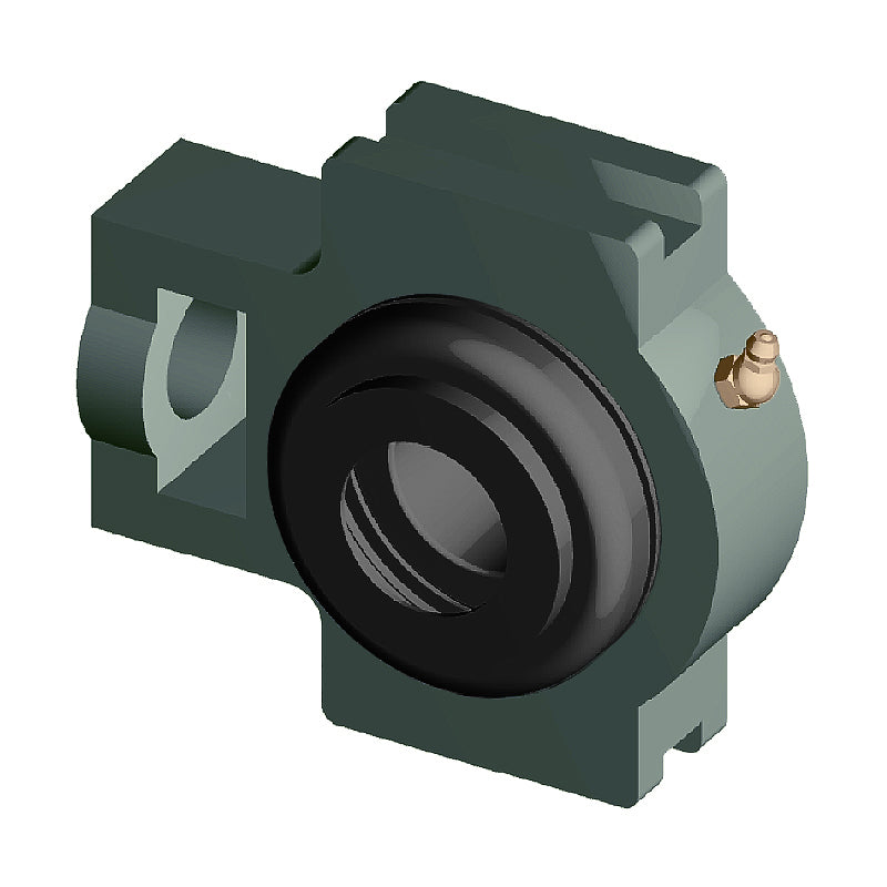 NTN S-UCTX11D1 Metric Cast Iron Take Up Unit with 55mm Bore Bearing Unit with Steel Plate Cover - Open Version - Allow 2-3 Days