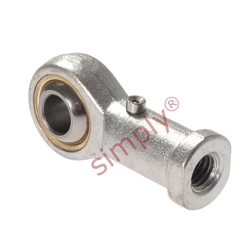 Budget PHS16/F1L Left Hand Steel / Bronze Lined Plain Female Rod End 16mm Bore M16x1.5 Thread
