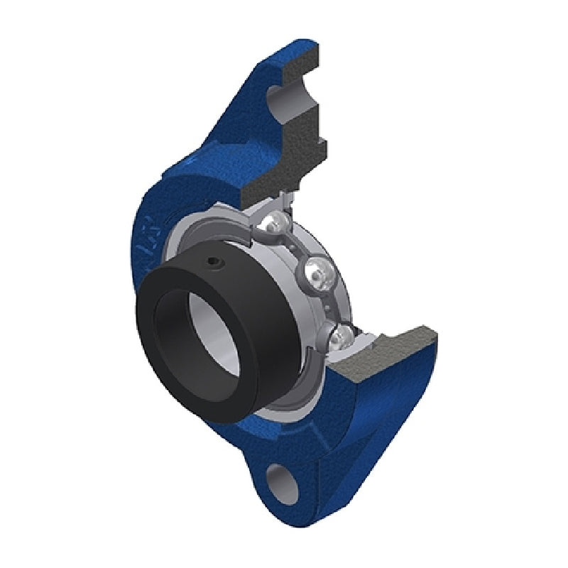 SNR ESFLZ212 Metric Two Bolt Cast Iron Oval Housing with 60mm Bore Eccentric Collar Insert - Allow 2-3 Days