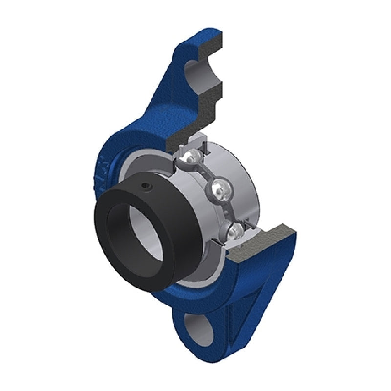 SNR EXFL205-16 Imperial Two Bolt Cast Iron Oval Housing with 1 inch Bore Eccentric Collar Insert - Allow 2-3 Days