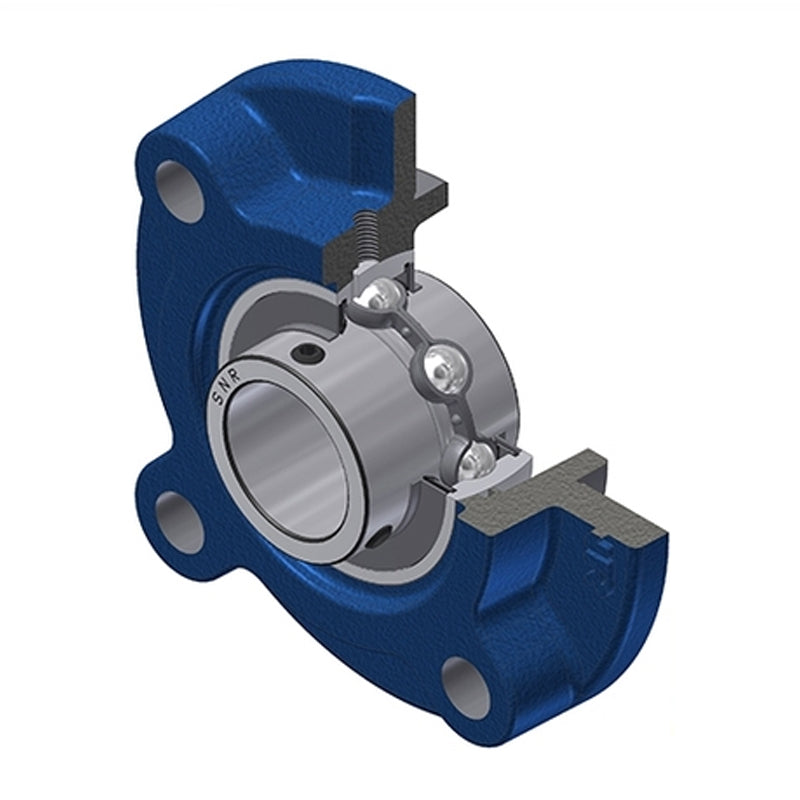 SNR UCFC215-48 Imperial Four Bolt Cast Iron Round Flanged Housing with 3 inch Insert - Allow 2-3 Days
