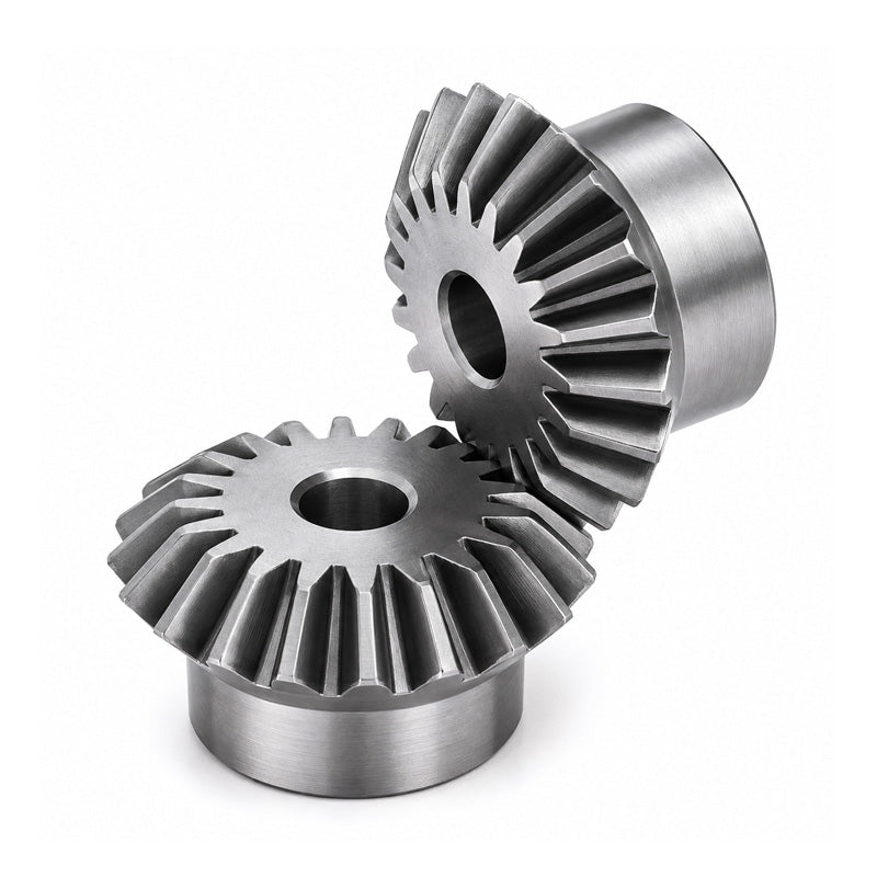 SRB20/4 16/64 Tooth Metric En8 Steel Bevel Gear Set 4:1 Ratio 2.0 MOD 20deg Pressure Angle