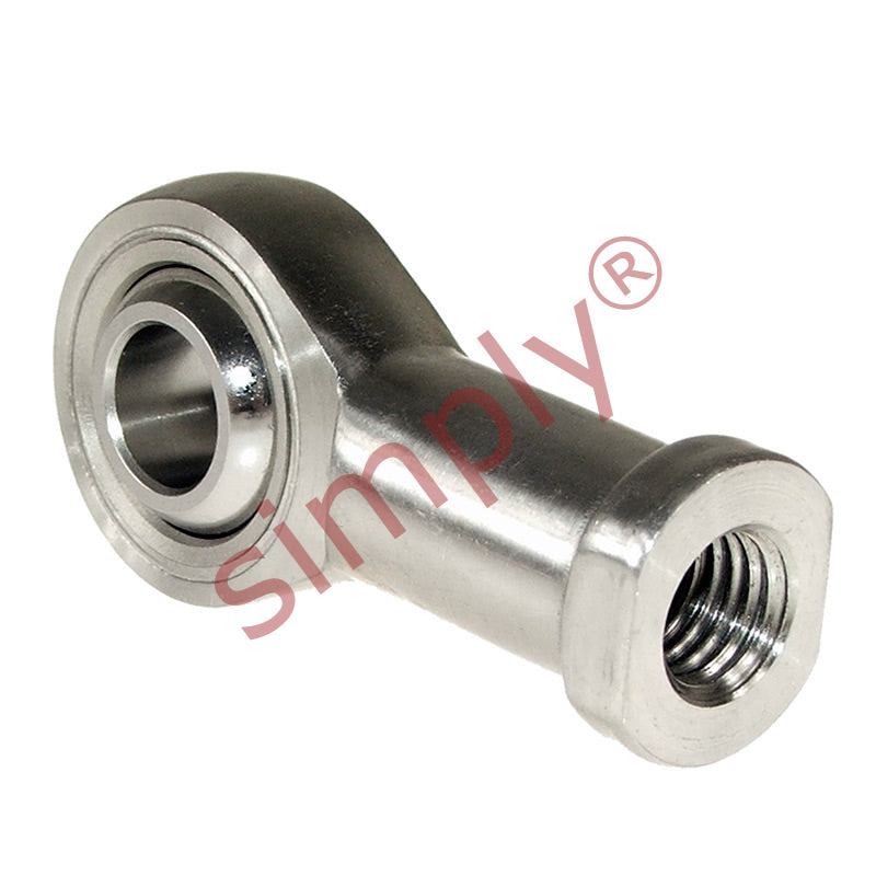 Budget SSPHS15 Right Hand Stainless Steel / PTFE Lined Plain Female Rod End 15mm Bore M14x2 Thread