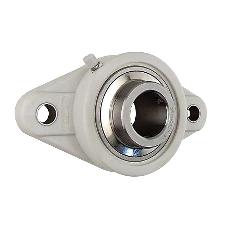 SSUCFL214 Metric Two Bolt Oval Stainless Steel Flange Housing with 70mm Bore Stainless Insert