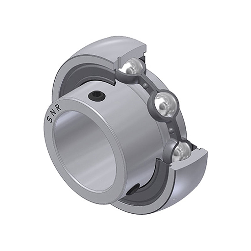 SNR US206G2T04 Metric Flatback Spherical Outer Low Temp Bearing Insert 30mm Bore 62mm Outside Diameter with Grub Screws - Allow 2-3 Days