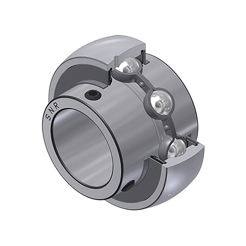 SNR ZUC207FG Metric Full Width Spherical Outer Food Safe Bearing Insert 35mm Bore 72mm Outside Diameter with Grub Screws - Allow 2-3 Days