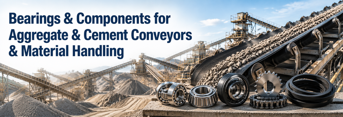 Bearings & Components for Aggregate & Cement Conveyors & Material Handling
