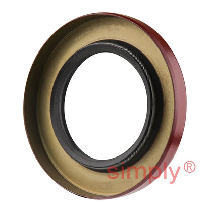 1.25x2.06x0.25 inch Metal Cased Nitrile Rubber Double Lip Rotary Shaft Oil Seal with Garter Spring R6 / TB Style