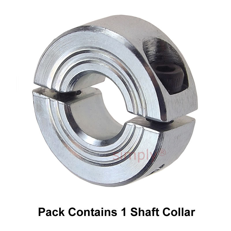 CADB60Z Zinc Plated En8 Steel Double Split Shaft Collar 60x88x19mm with Clamp Bolt