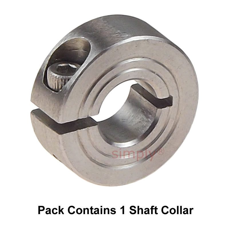 CASB10ST Stainless Steel Single Split Shaft Collar 10x24x9mm with Clamp Bolt