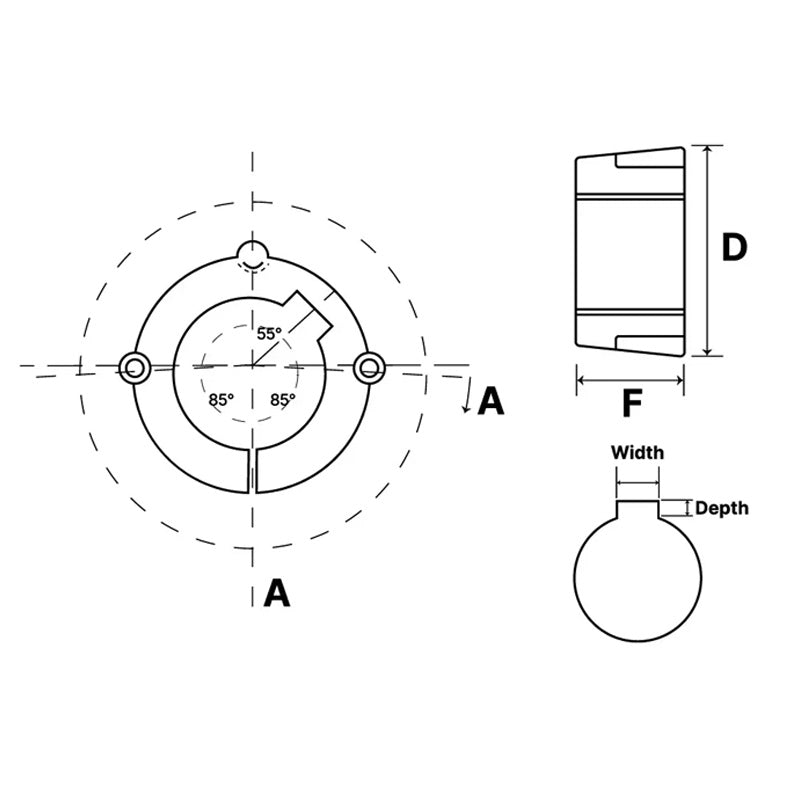 4545-4-1/2 Tapered Locking Bush with 4-1/2 inch Bore