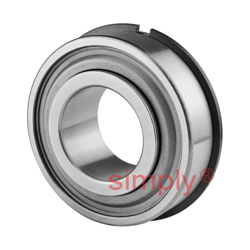 RBC 7514 Heavy Duty Precision Ground Rubber Sealed with Trash Guard Radial Bearing with Snap Ring 0.875x2x0.625 inch