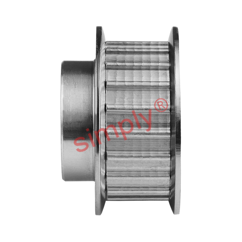 Aluminium Pilot Bore AT5 Timing Pulley with Flanges 5mm Pitch 30 Tooth for 10mm Wide Belts