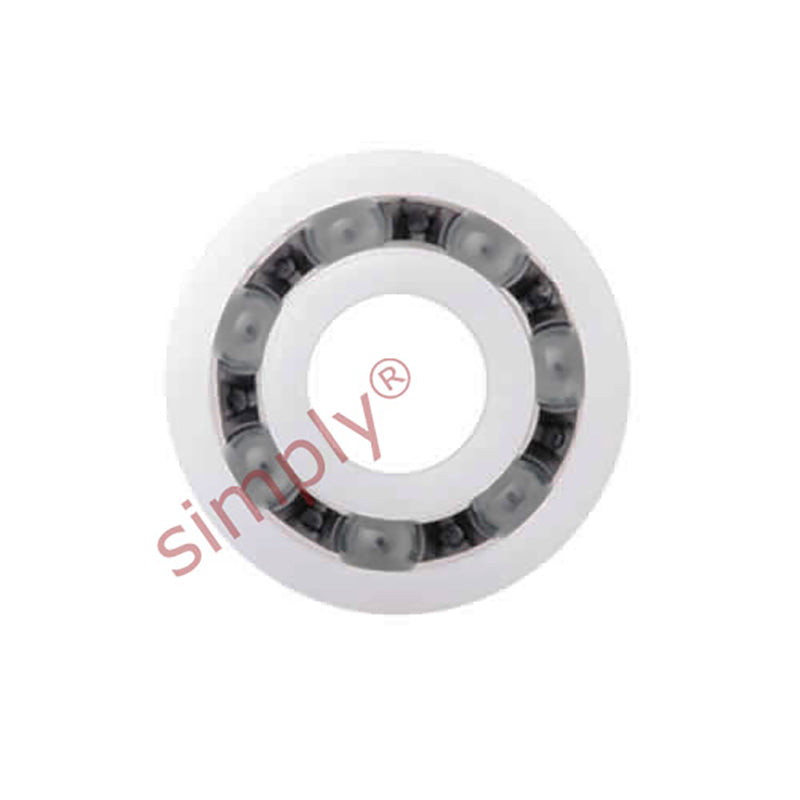 Budget P608-GB Plastic Open Type Deep Groove Ball Bearing with Glass Balls 8x22x7mm