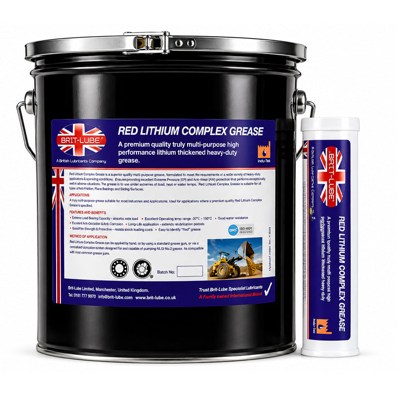 Brit-Lube Indu-Tek Red Lithium Complex 18kg - Allow 2-3 Days