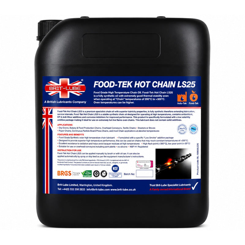 Brit-Lube Food-Tek Hot Chain LS25 20 Litre - Allow 2-3 Days