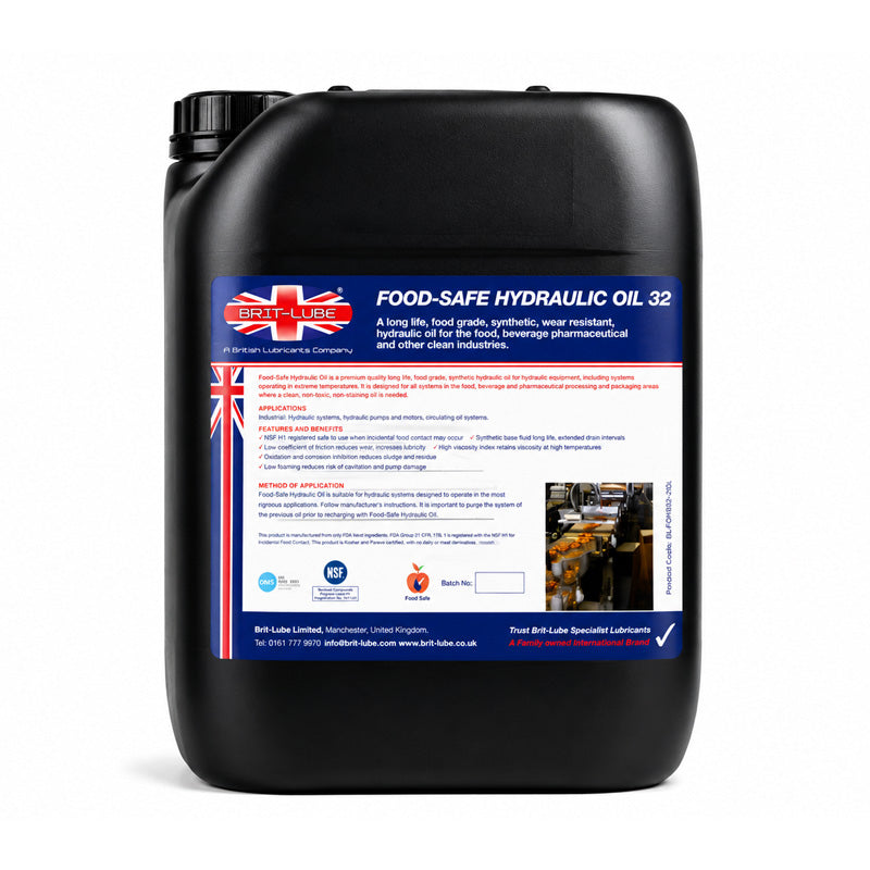 Brit-Lube Food-Tek Synthetic Hydraulic Oil 32 5 Litre - Allow 2-3 Days