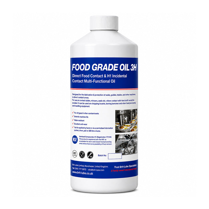 Brit-Lube Food-Tek Food Grade Oil 3H 20 Litre - Allow 2-3 Days