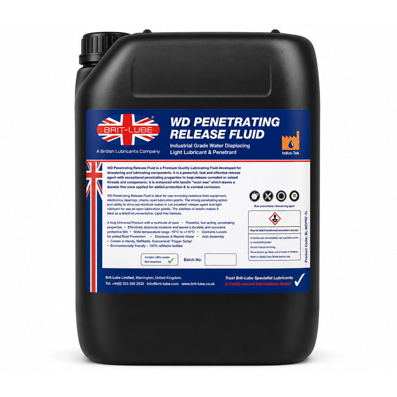 Brit-Lube Indu-Tek WD Penetrating Release Fluid 1000 Litre - Allow 2-3 Days