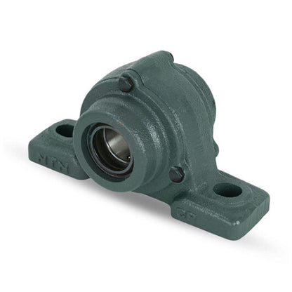 NTN C-UCPX15-215D1 Imperial Cast Iron Two Bolt Pillow / Plummer Block Housing with 2-15/16 inch Bore Insert with Cast Iron Cover - Open Version - Allow 2-3 Days