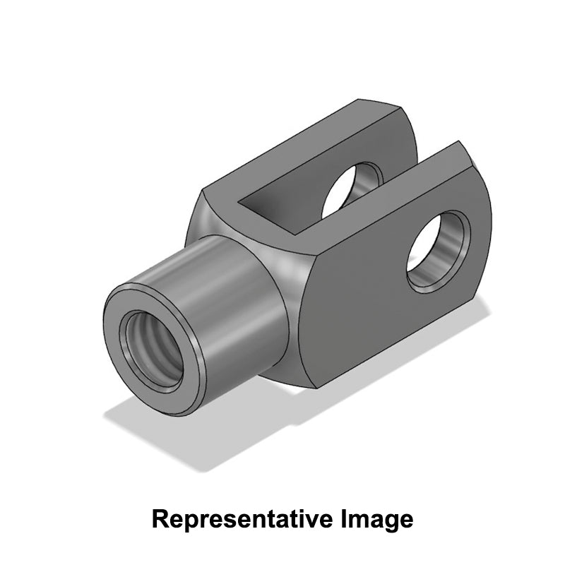 Chiavette G16X64SSLH Left Hand Female Stainless Steel Clevis 16mm Bore 64mm Base / Bore Center M16x2 Thread - Allow 7-10 Days