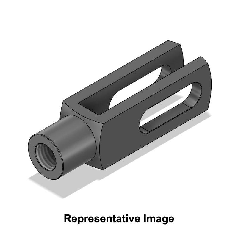 Chiavette GS12X48FGLH Left Hand Female Steel Clevis with Elongated Hole 12.1mm Bore 48mm Base / Bore Center M12x1.25 Thread - Allow 7-10 Days