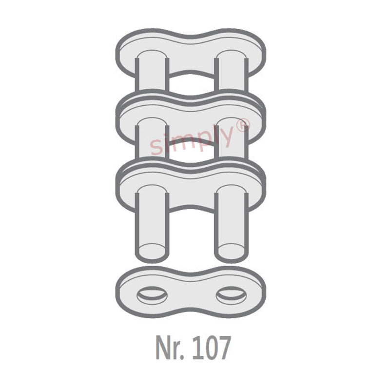 Renold Blue Box 50-3-NO107 ANSI / AS Triplex Chain Outer Link To Be Riveted 5/8 inch Pitch