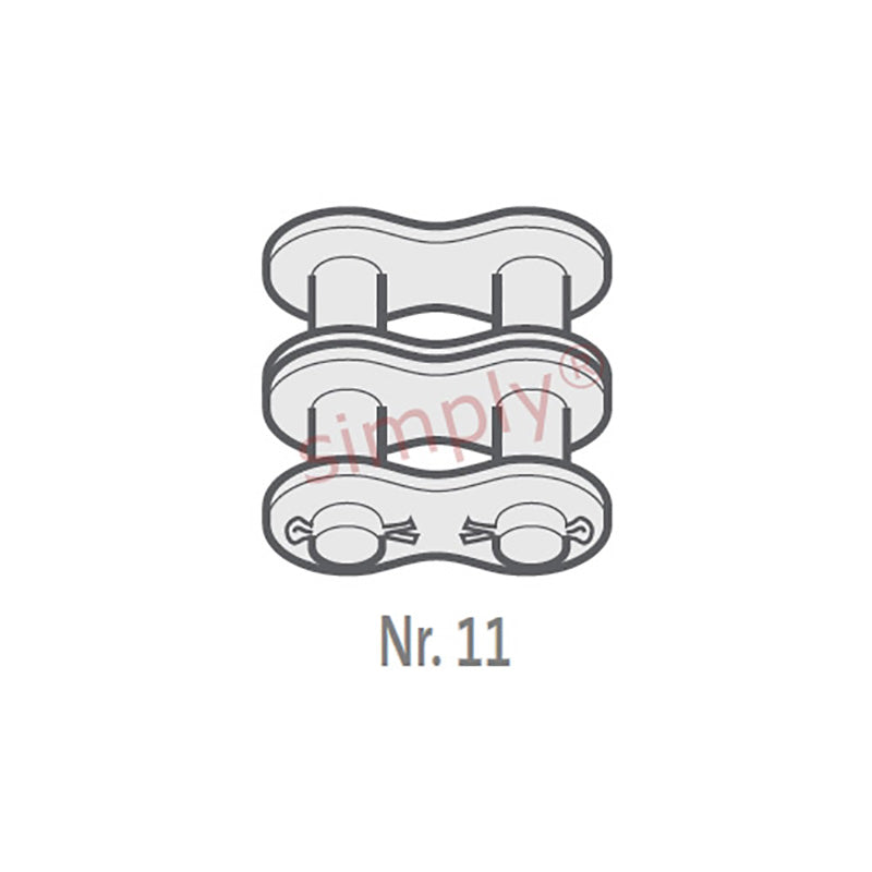 Renold Blue Box 50-2-NO11 ANSI / AS Duplex Chain Cottered Connecting Link 5/8 inch Pitch