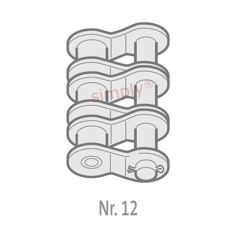 Renold Blue Box 24B-3-NO12 BS Triplex Chain Single Cranked Cottered Link 1-1/2 inch Pitch