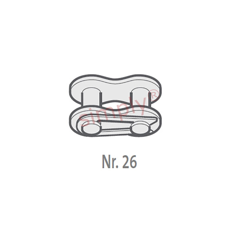 Renold Synergy 50-1-NO26 ANSI / AS Simplex Chain Connecting Link With Spring Clip 5/8 inch Pitch