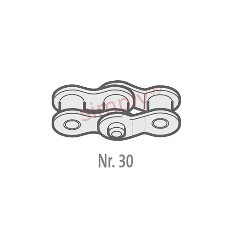 Renold Synergy 08B-1-NO30 BS Simplex Chain Double Cranked Link 1/2 inch Pitch