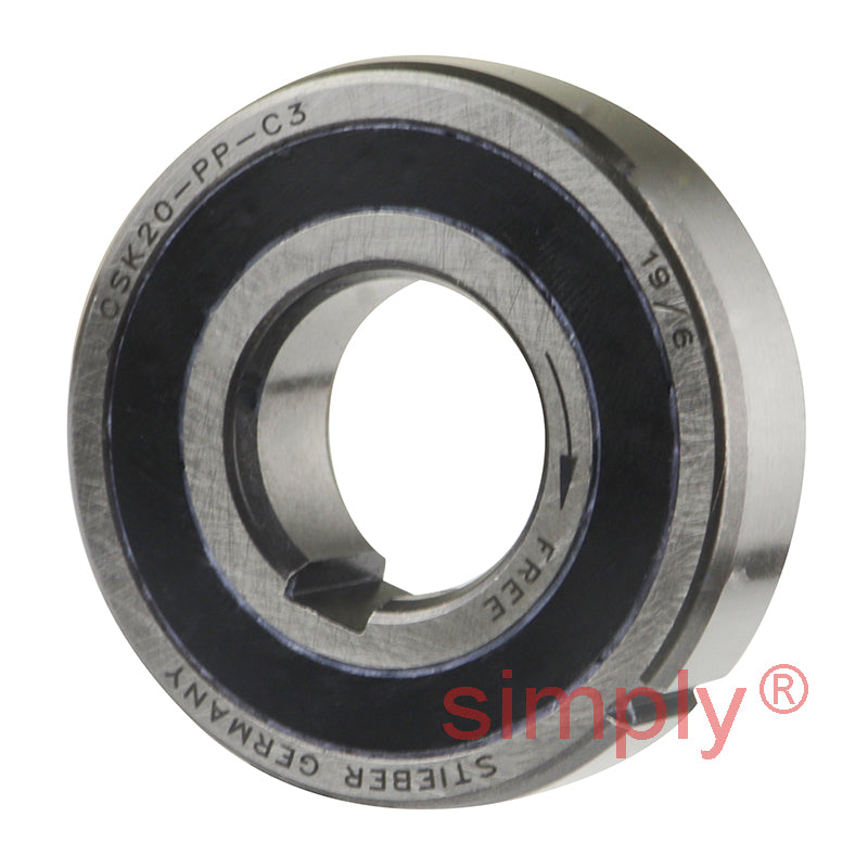 Stieber CSK20PP 20mm Sprag Clutch One Way Bearing with Internal and External Keyways 20x47x14mm