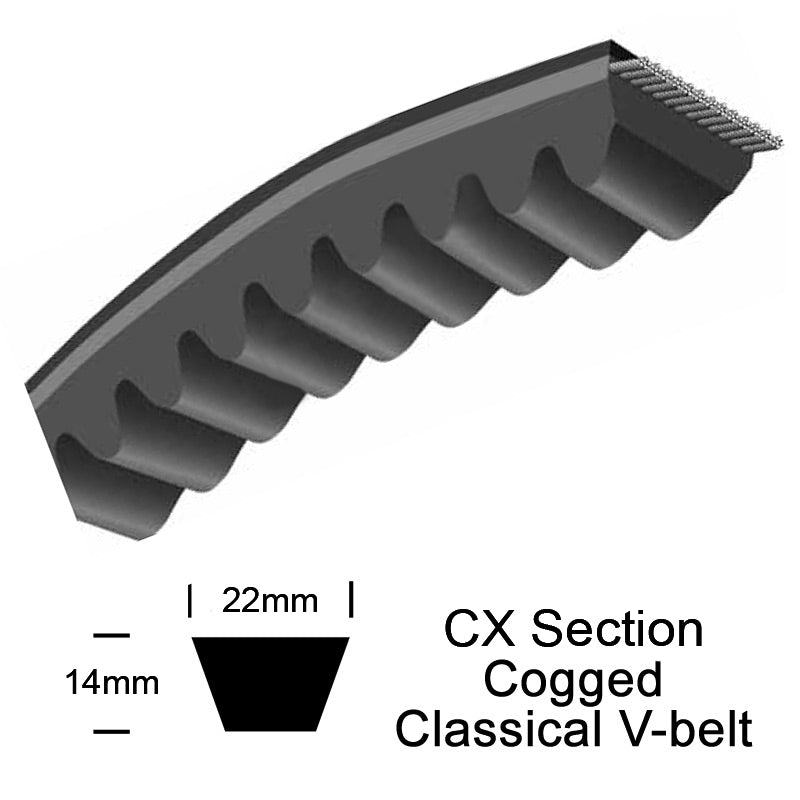 SWR CX78 Raw-Edge Cogged V-Belt - Allow 1-2 Days - Contact Us For Faster Delivery