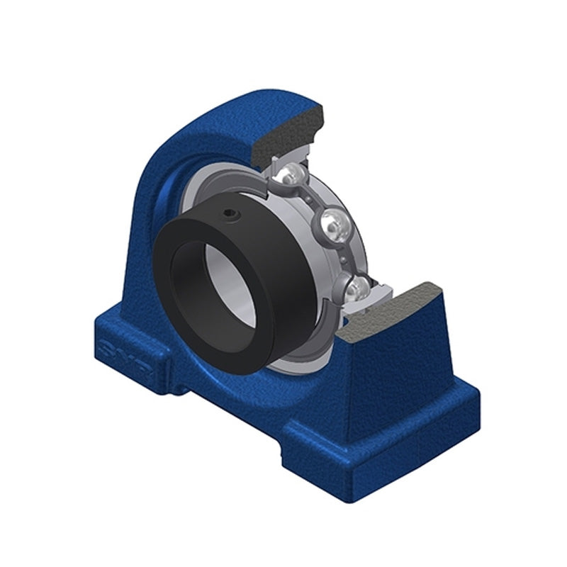 SNR ESPA210 Threaded Base Small Footprint Metric Pillow / Plummer Block Housing with Eccentric Collar Insert 50mm Bore - Allow 2-3 Days