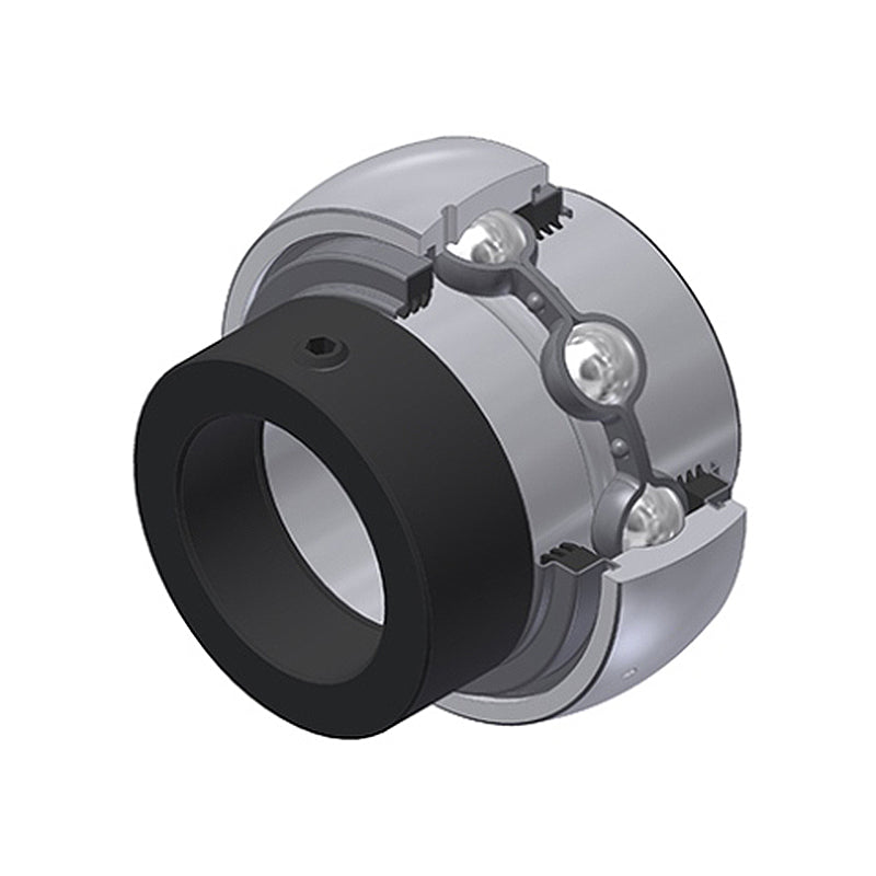 SNR EX208G2L3 Metric Full Width Spherical Outer Bearing Insert 40mm Bore 80mm Outside Diameter with Eccentric Collar and Triple Lip Seals - Allow 2-3 Days