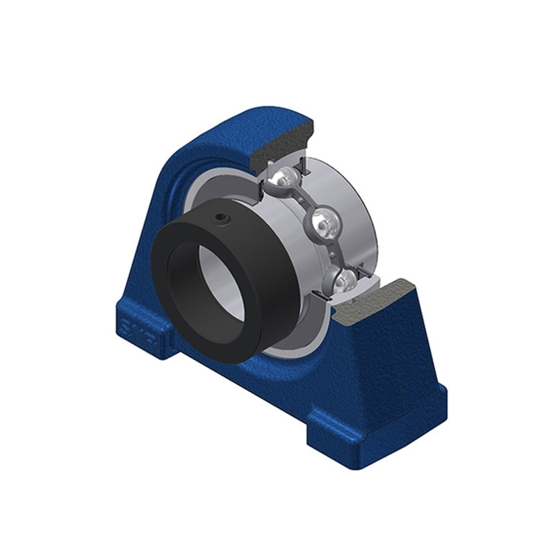 SNR EXPAE203N Threaded Base Small Footprint Metric Pillow / Plummer Block Housing with Eccentric Collar Insert 17mm Bore - Allow 2-3 Days