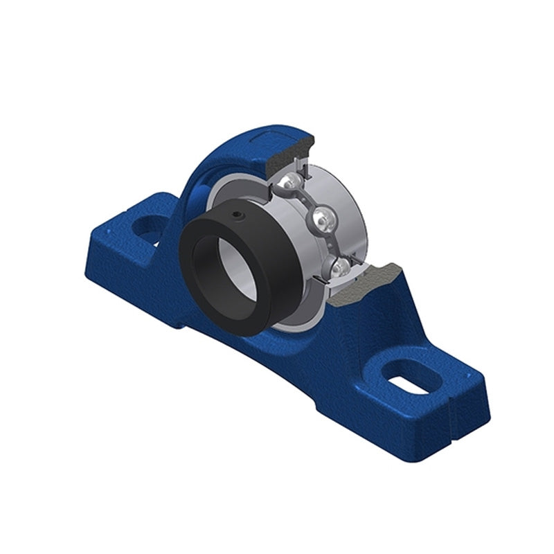 SNR EXPE205N Metric Cast Iron Two Bolt Pillow / Plummer Block Housing with 25mm Eccentric Collar Insert - Allow 2-3 Days