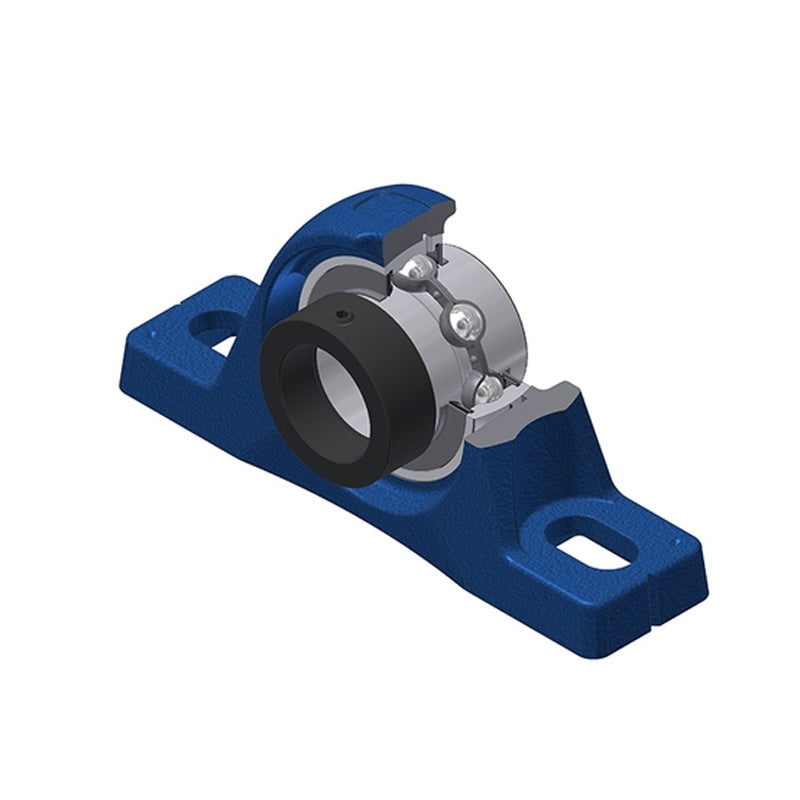 SNR EXPLE205-16 Imperial Cast Iron Two Bolt Pillow / Plummer Block Housing with 1 inch Eccentric Collar Insert - Allow 2-3 Days
