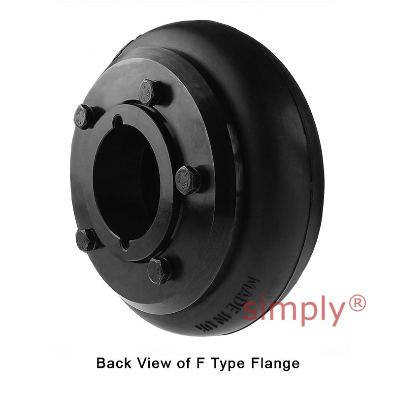 Major Brand F70H/F70F Inner/Outer Facing Taper Bores Type Tyre Drive Coupling Assembly with Natural Rubber Tyre