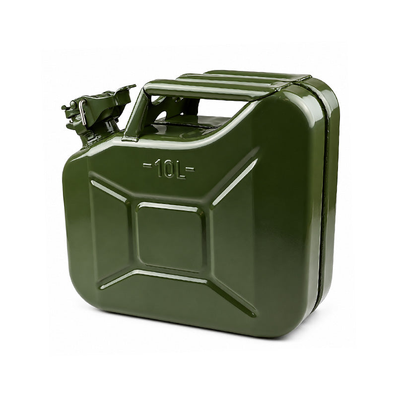 FCG10 Rugged Heavy Duty Metal Fuel Can 10L Green for Petrol Diesel Oil Kerosene Paraffin Gasoline etc