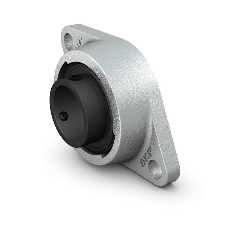 SKF FYT1716TFVA201 Y Bearing Two Bolt Oval High Temperature Flange Unit Housing with Steel Cage Insert for Imperial Shaft 1-7/16 inch